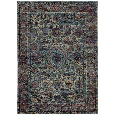 Style Haven Adalynn Bordered Floral Traditional Area Rug
