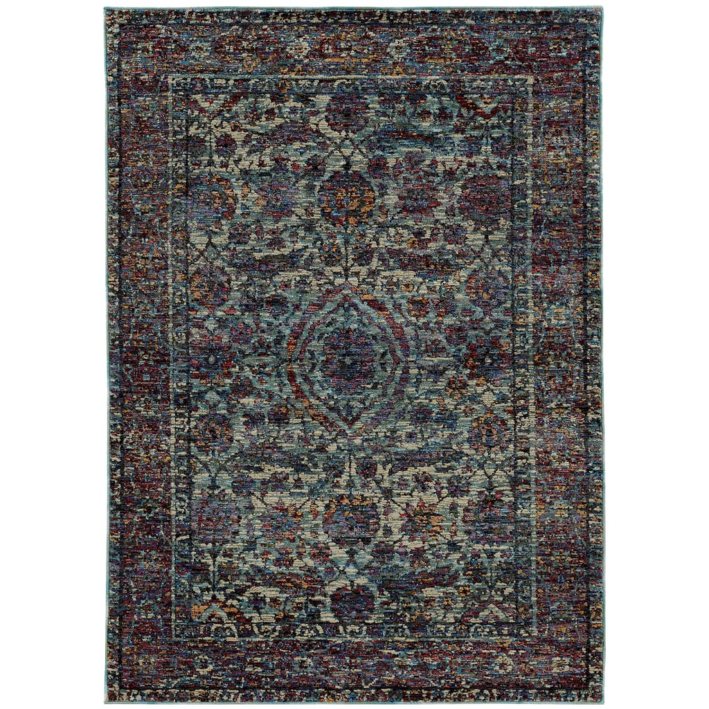 Style Haven Adalynn Bordered Floral Traditional Area Rug