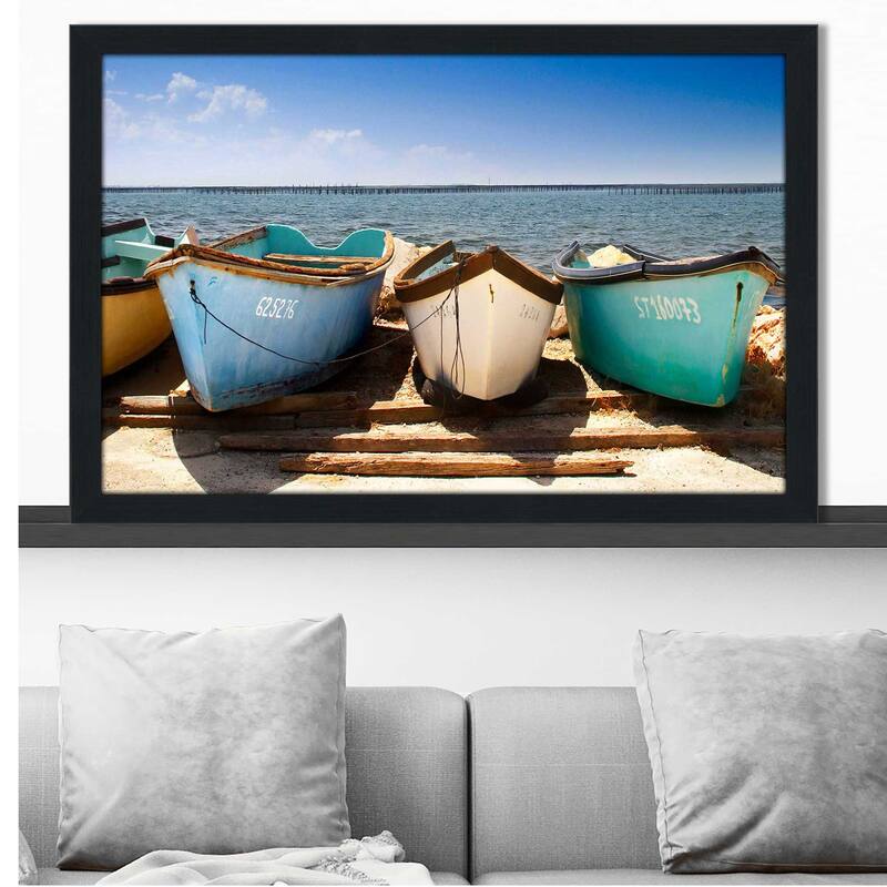 "Breakwater Boats" by Danita Delimont Print on Acrylic