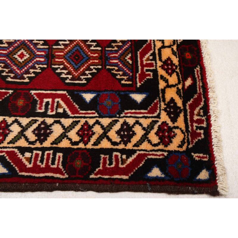 ECARPETGALLERY Hand-knotted Teimani Red Wool Rug - 3'5 x 6'3