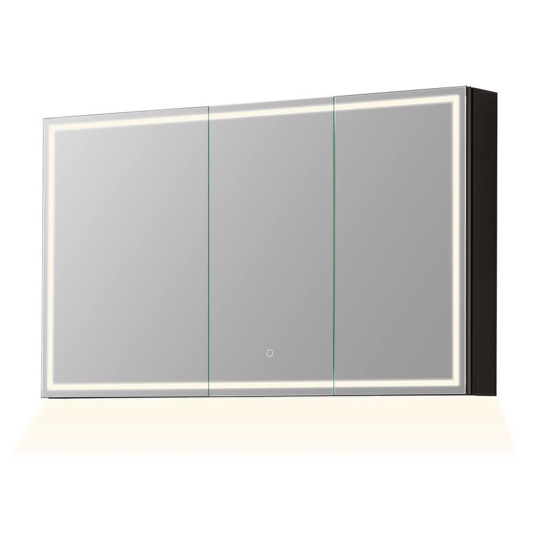 Hesili Rectangular Frameless LED Lighted Bathroom Mirror Medicine Cabinet