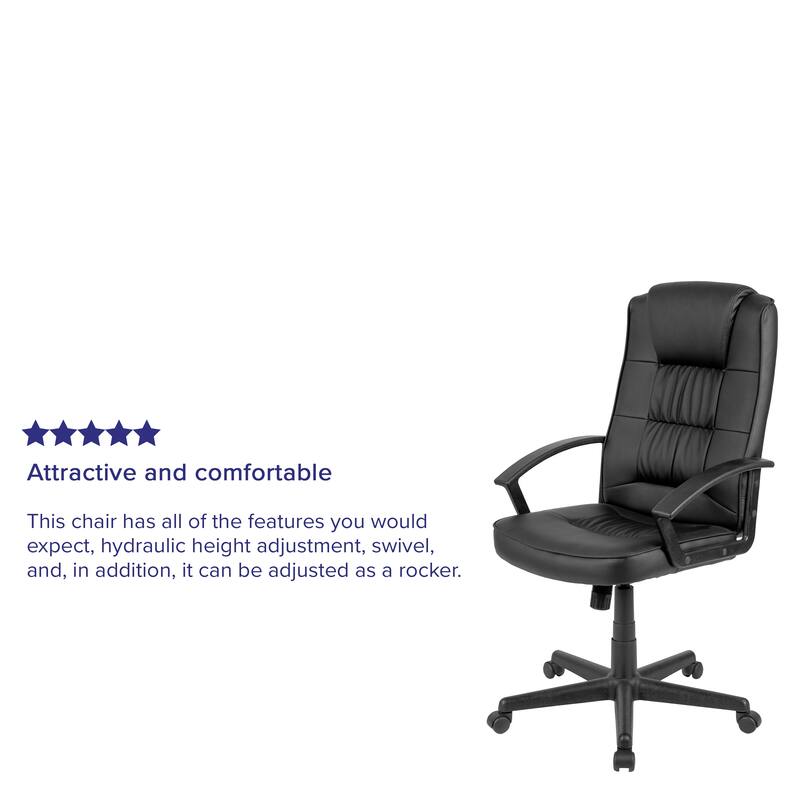 Flash Fundamentals High Back Task Chair with Arms - Desk Chair