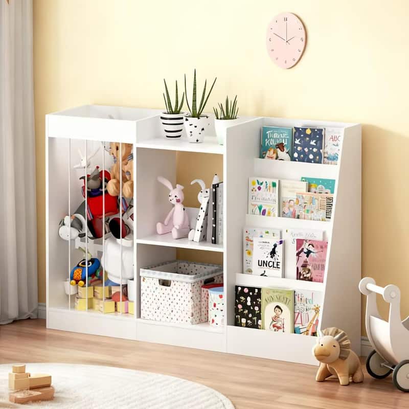 Kids Bookshelf and Toy Storage, 3-Tier Book Shelf for Kids Rooms