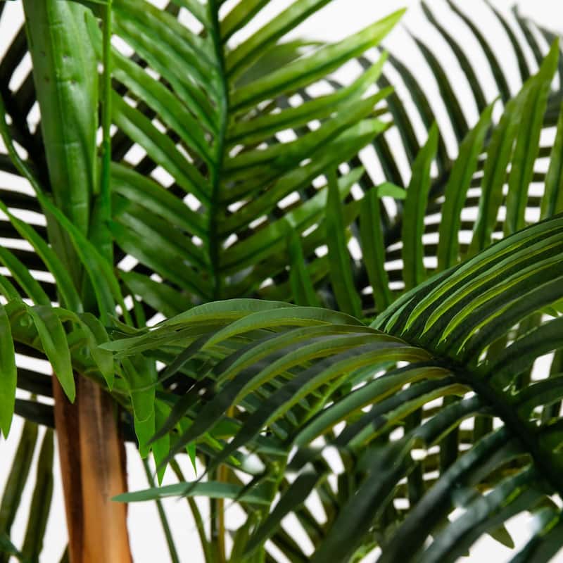 Potted Double Robellini Palm Artificial Tree - 8'