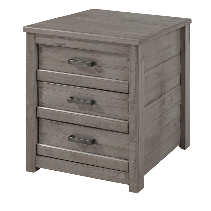 Carmel Night Stand - 3 Drawer - Grey