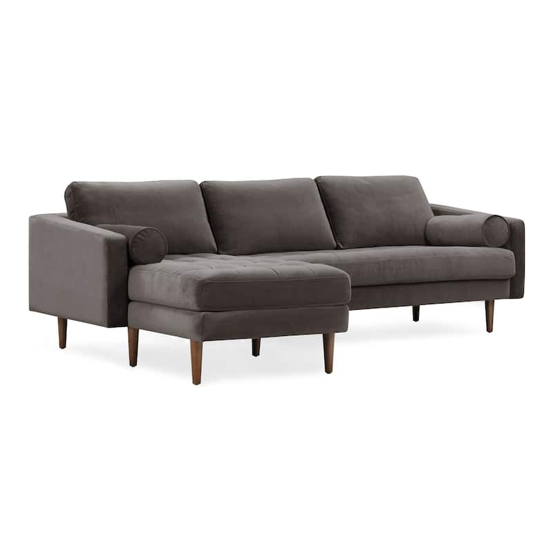Poly and Bark Napa Fabric Left Sectional Sofa