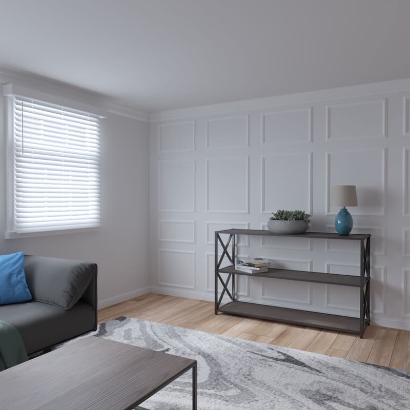 94 1/2"L Ashford Square Design Full Wall Wainscot Paneling Kit - Adjustable from Heights