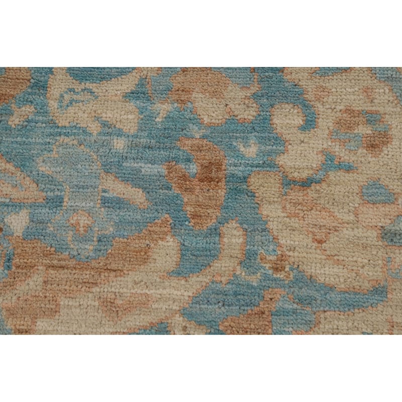 Vegetable Dye Transitional Oushak Turkish Rug Hand-Knotted Wool Carpet - 8'11"x 11'11"