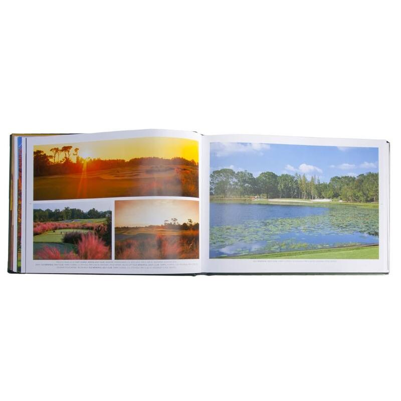 Graphic Image Golf Courses Coffee Table Book, Leather, Green