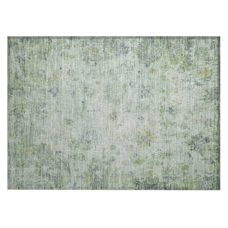 Machine Washable Indoor/ Outdoor Vintage Traditional Chantille Rug