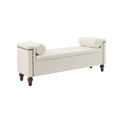 Poncio Storage solid wood legs Bench by HULALA HOME