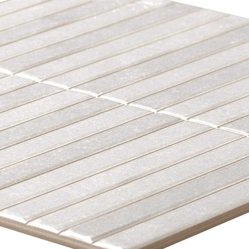 Castilla 14x14 Glossy Porcelain Textured Ribbed Tile - Wall, Backsplash