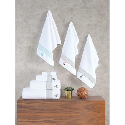Brooks Brothers Rope Stripe Border Bath Sheet