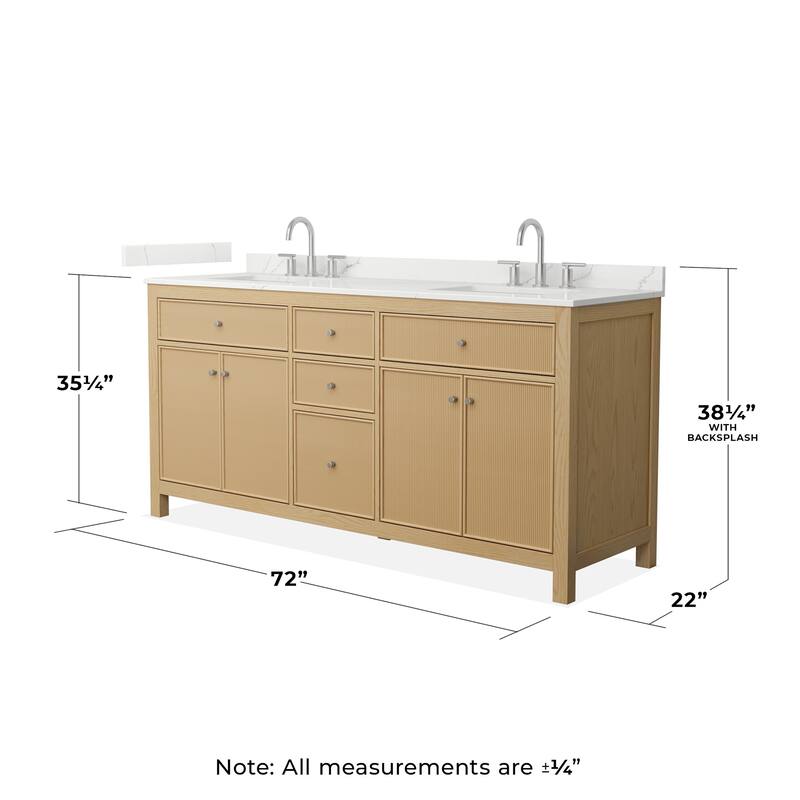 Wyndham Collection WCF9292-72D-QTZ-US3MXX Pendry 72" Free Standing