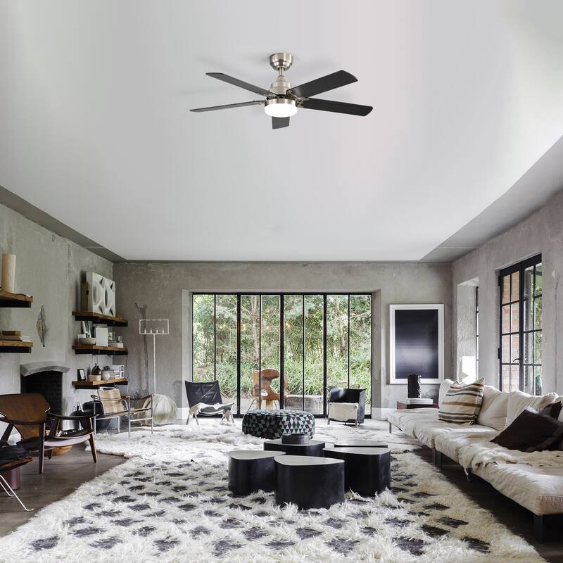 Sofucor 42 Inch Low Profile Ceiling Fan with Light and Remote Control,for Bedroom Living Room Kitchen Patio,Quiet DC Motor