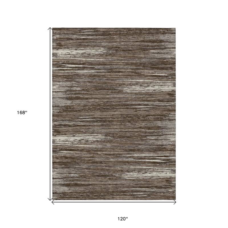 HomeRoots Striped Transitional Rectangle Outdoor Rug