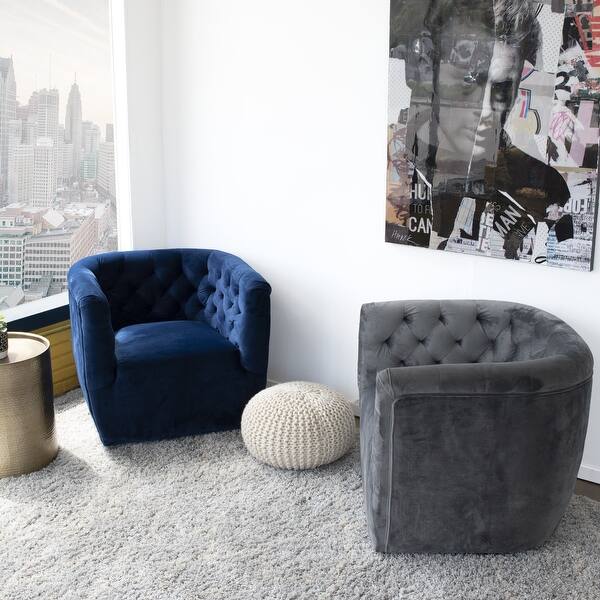 Mid Century Modern Lenoir Gray Swivel Chair 30 On Sale Overstock 31839173