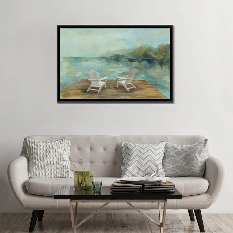 iCanvas "Lakeside Retreat I no Wood" by Silvia Vassileva Framed Canvas Print