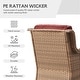 preview thumbnail 43 of 89, Outdoor Wicker High Back Club Chair with Cushions (Set of 2)