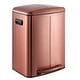 preview thumbnail 25 of 35, happimess Marco 10.5-Gallon Double Bucket Trash Can with Lid Rose gold