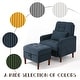 preview thumbnail 60 of 59, Adjustable Backrest Lounge Accent Chair Set with Storage Ottoman
