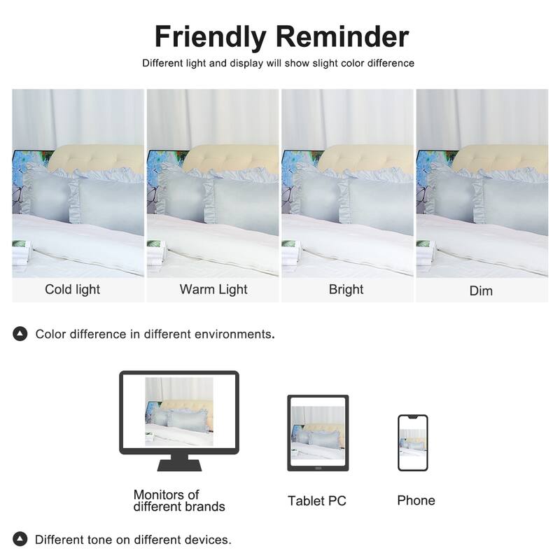 Satin Pillowcase Ruffled Pillow Shams Set of 2,