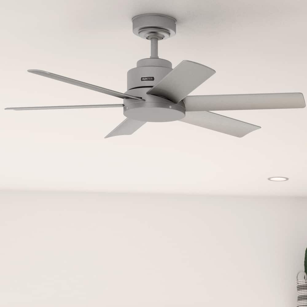 Hunter 44" Kennicott Outdoor Ceiling Fan with Wall Control, Damp Rated - Industrial, Contemporary, Transitional