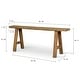preview thumbnail 8 of 6, Artissance 43"L Natural Wood Indoor Outdoor Small Noodle Bench, Entryway Hallway Patio Seating