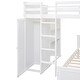 preview thumbnail 13 of 14, Full size Loft Bed with Twin size Stand-alone bed, Shelves,Desk,and Wardrobe,No Box Spring Required