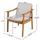 preview thumbnail 6 of 18, Christopher Knight Home - Hayden Outdoor Acacia Wood and Metal Dining Set with Cushioned Arm Chairs 7 Piece Set