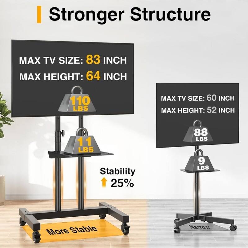 Rolling TV Stand