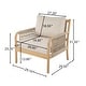 preview thumbnail 15 of 16, Christopher Knight Home - CoastalRope Modern Outdoor Acacia Wood 7 Piece Conversation Set with Rope Woven Arms