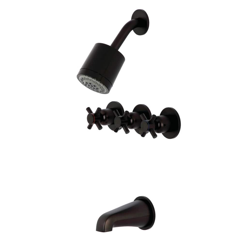 Concord Three-Handle Tub and Shower Faucet