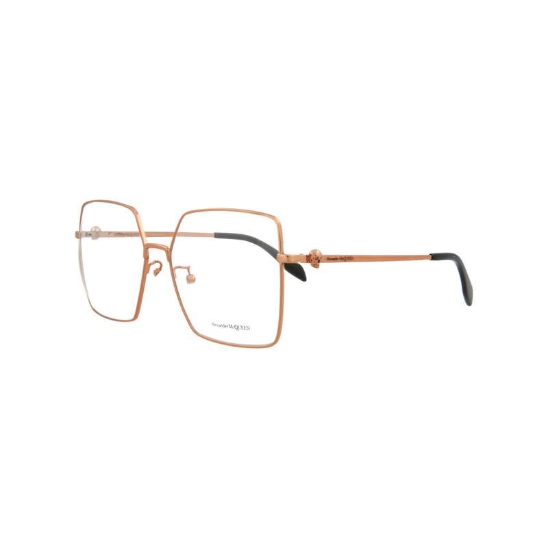Alexander McQueen Square-Frame Metal Optical Frames