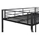 preview thumbnail 9 of 10, Black Twin over Full Metal Bunk Bed with Guardrail