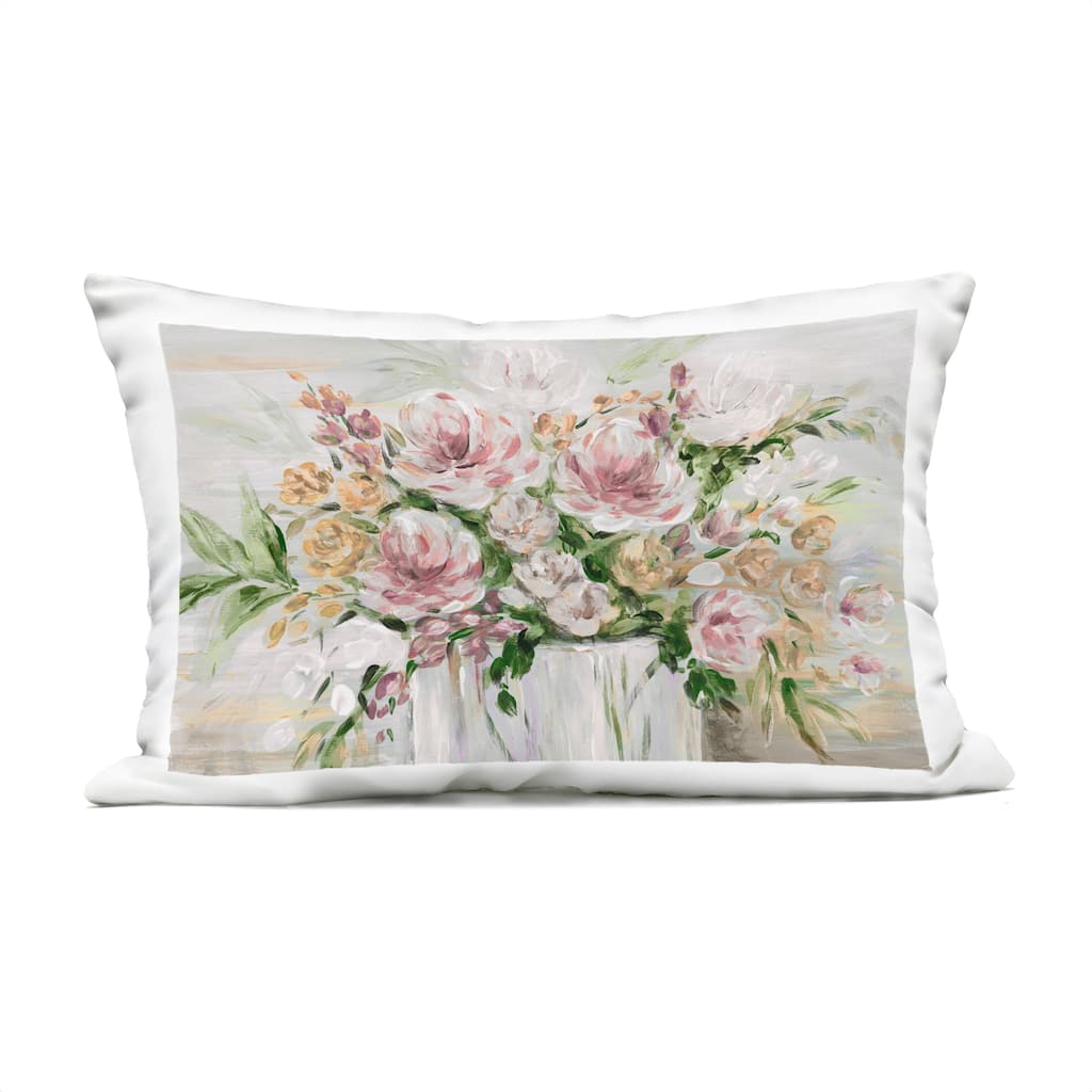 Stupell Country Style Floral Assortment Printed Outdoor Throw Pillow Design by Kristen Brockmon