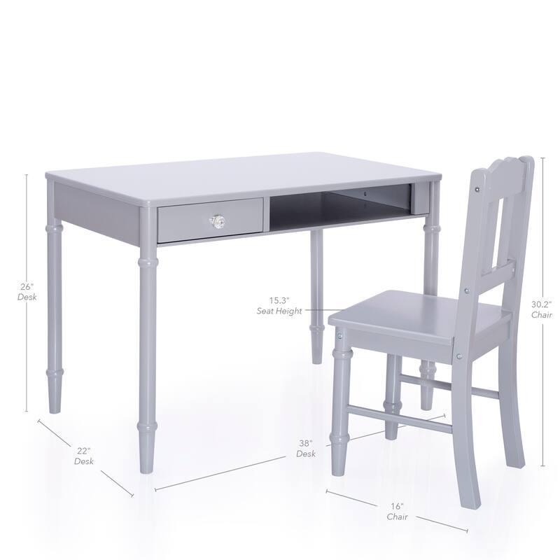 Guidecraft Kids' Dahlia Desk and Chair