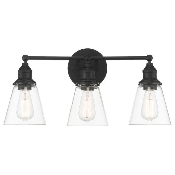 slide 2 of 2, Minka Lavery 5683 Barwell 3 Light 24" Wide Vanity Light with Clear