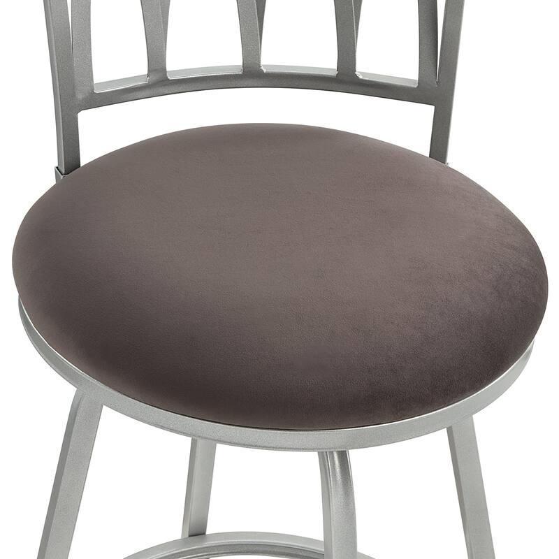 Azalea Park Set of 2 Indoor Adjustable Lattice Swivel Barstool - 16.93 W x 19.69 D x 39.69-43.62 H"