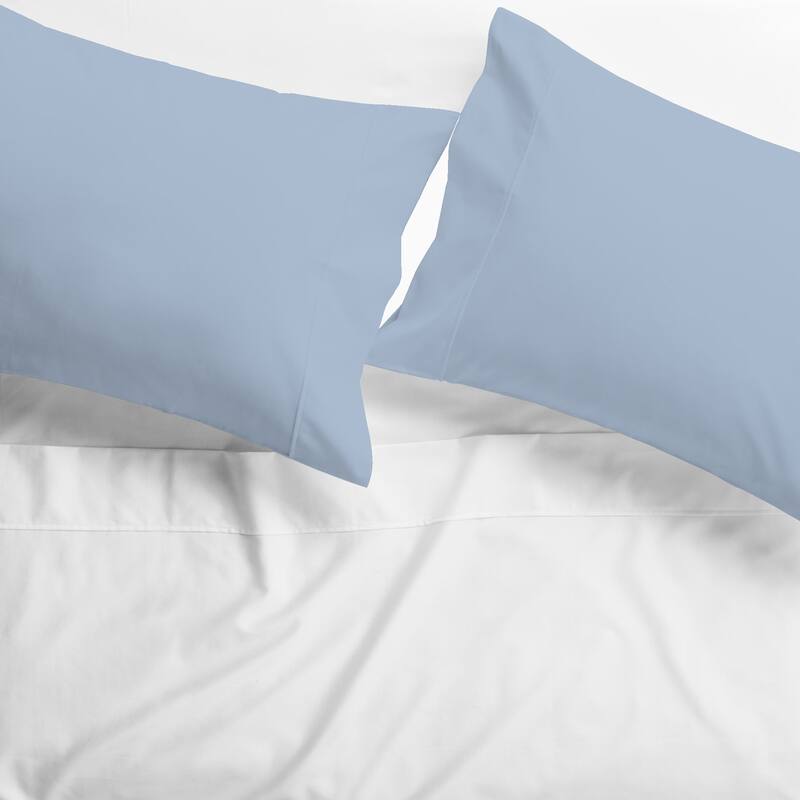 Purity Home Organic 100% Cotton Ultra-Light Percale Pillowcase Set