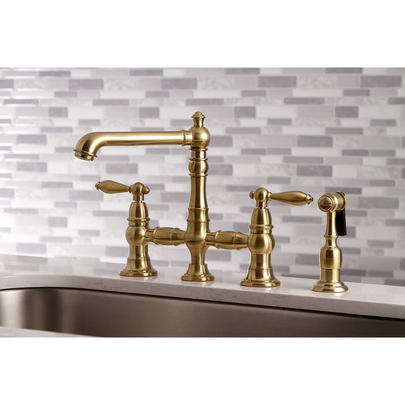 Kingston Brass English Country Kitchen Faucet with Side Sprayer