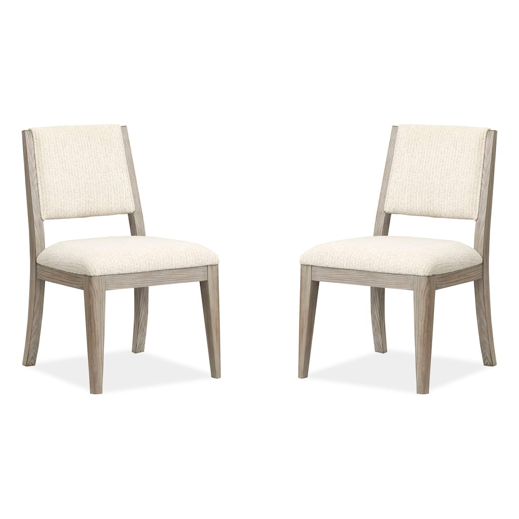 Magnussen Home Braelyn Dorian Grey Upholstered Side Chair Two Pack - 20.75''W x 24''D x 34.25''H