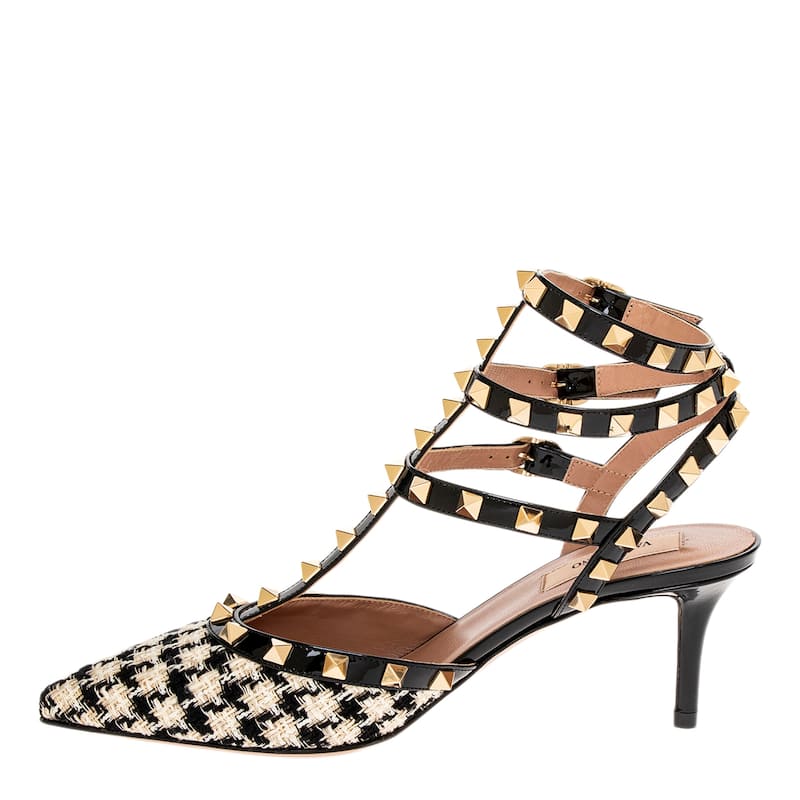 Valentino Rockstud Pied-De-Poule Pumps
