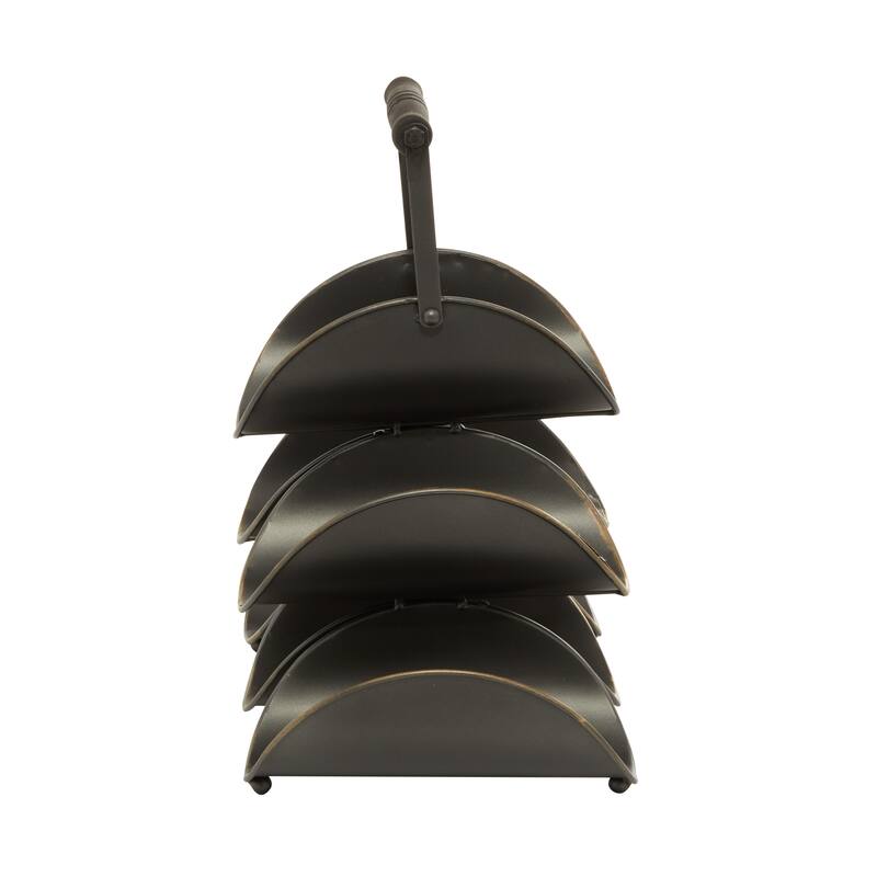Metal 6 Bottle Wine Rack - Black - Roche River Decor - 14"W x 15"L x 13"H