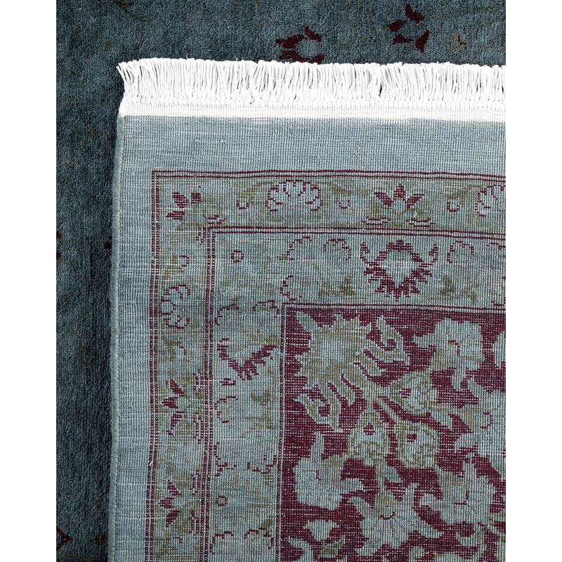 Fine Vibrance One-of-a-Kind Hand-Knotted Area Rug - Gray, 9' 2" x 12' 5" - 9' 2" x 12' 5"