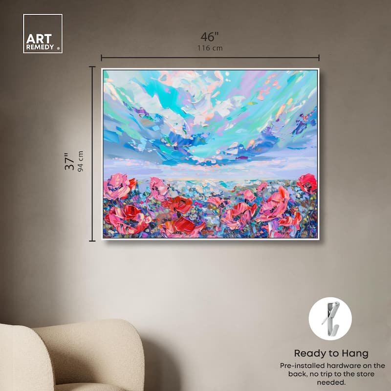 Poppy Paradise Canvas by Art Remedy