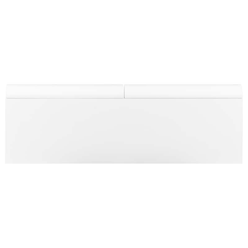 Roomfitters 47.6" Modern Entryway Table, Narrow Console with Curved Drawers and Geometric Legs, Hallway Sofa Accent Table
