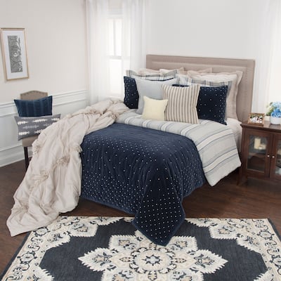 Giovanna Cotton Velvet Embroidered Quilt