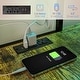 preview thumbnail 6 of 7, HOMCOM Metal Loft Bed Twin Size with L-Shaped Desk, LED Lights, Charging Station, Twin Loft Bed Frame with Shelves