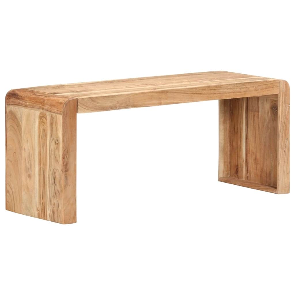 vidaXL Bench 43.3"x15"x18.1" Solid Acacia Wood - 43.3" x 15" x 18.1"